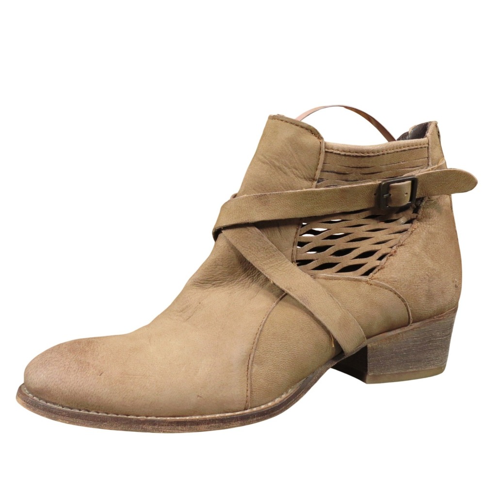 Charles By Charles David York Women's Taupe Nubuck Leather Ankle Bootie Size‎ 9